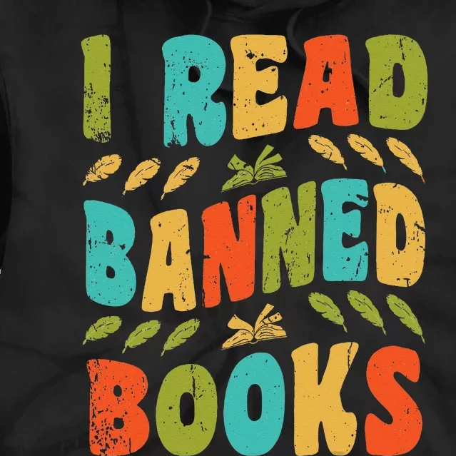 Funny Librarian Freedom Reader Grunge I Read Banned Books Tie Dye Hoodie