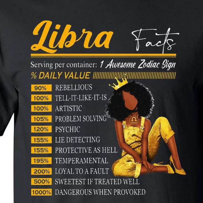 Funny Libra Facts Awesome Zodiac Sign Horoscope Birthday Tall T-Shirt