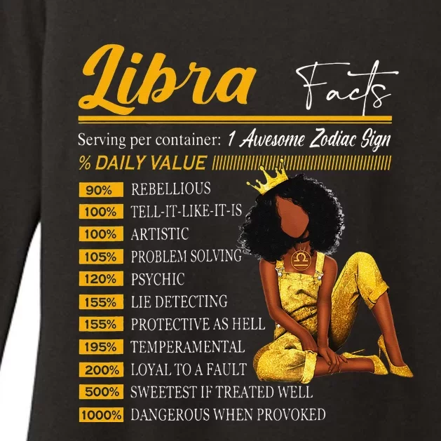 Funny Libra Facts Awesome Zodiac Sign Horoscope Birthday Womens CVC Long Sleeve Shirt