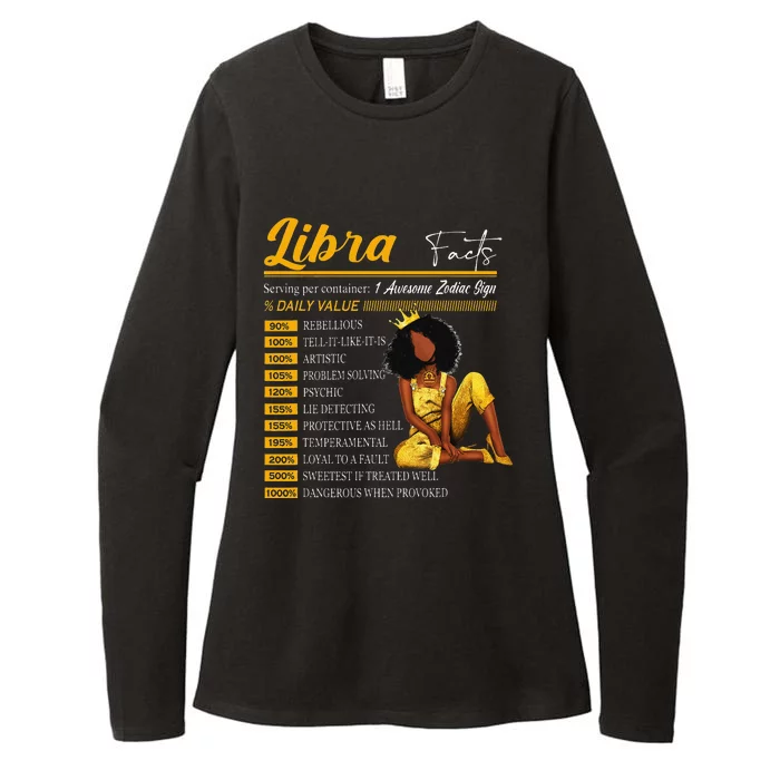 Funny Libra Facts Awesome Zodiac Sign Horoscope Birthday Womens CVC Long Sleeve Shirt