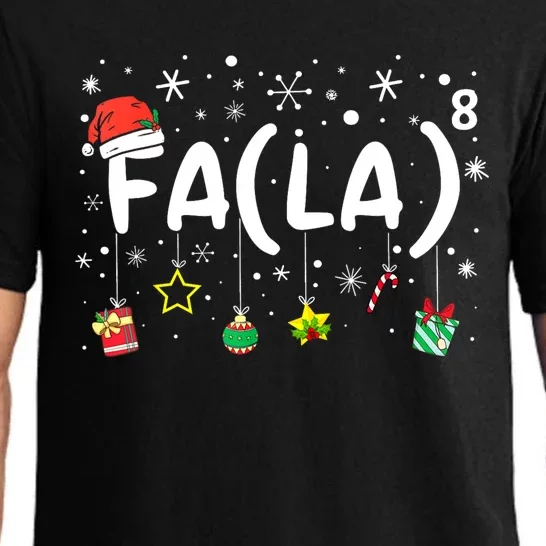 Fa (La)8 Funny Christmas Santa Fa La Math Teacher Pajama Set