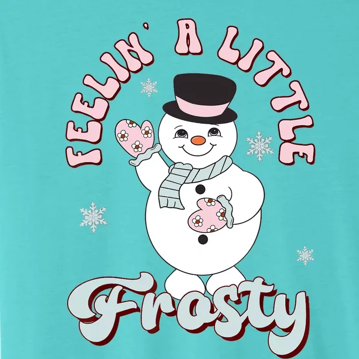 Feelin Little Frostys Snowman Groovy Retro Christmas Pajama ChromaSoft Performance T-Shirt