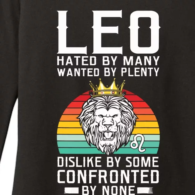 Funny Lion Graphic Art July August Birthday Leo Zodiac Sign Womens CVC Long Sleeve Shirt