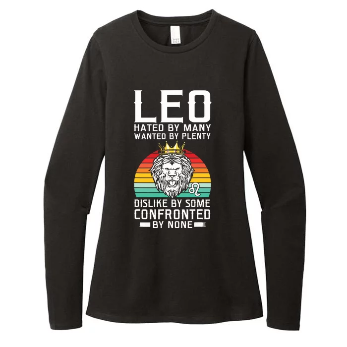 Funny Lion Graphic Art July August Birthday Leo Zodiac Sign Womens CVC Long Sleeve Shirt