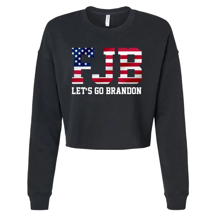 FJB Let's Go Brandon Biden Chant Funny Cropped Pullover Crew