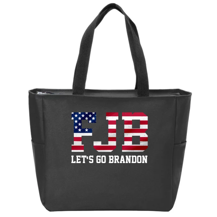 FJB Let's Go Brandon Biden Chant Funny Zip Tote Bag