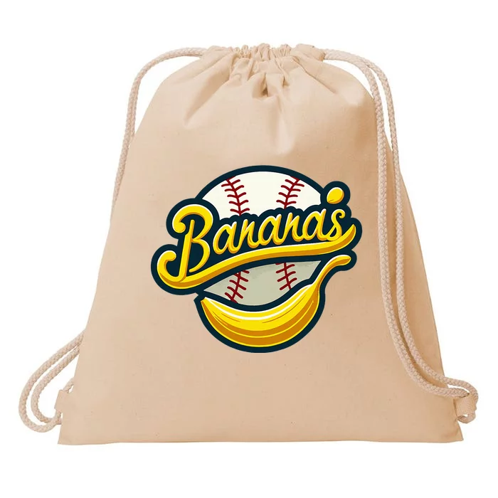 Funny LetS Go Bananas Drawstring Bag