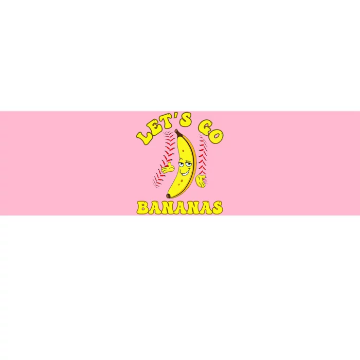 Funny Lets Go Bananas Cute Banana Bumper Sticker