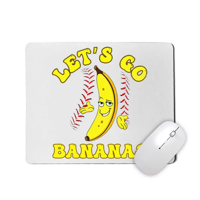 Funny Lets Go Bananas Cute Banana Mousepad