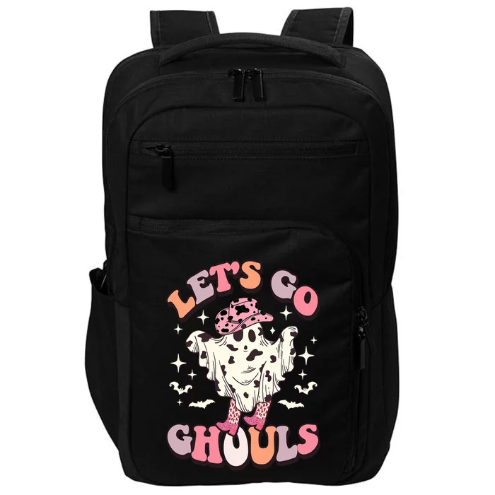 Funny Let’S Go Ghouls Halloween Retro Spooky Cow Great Gift Impact Tech Backpack