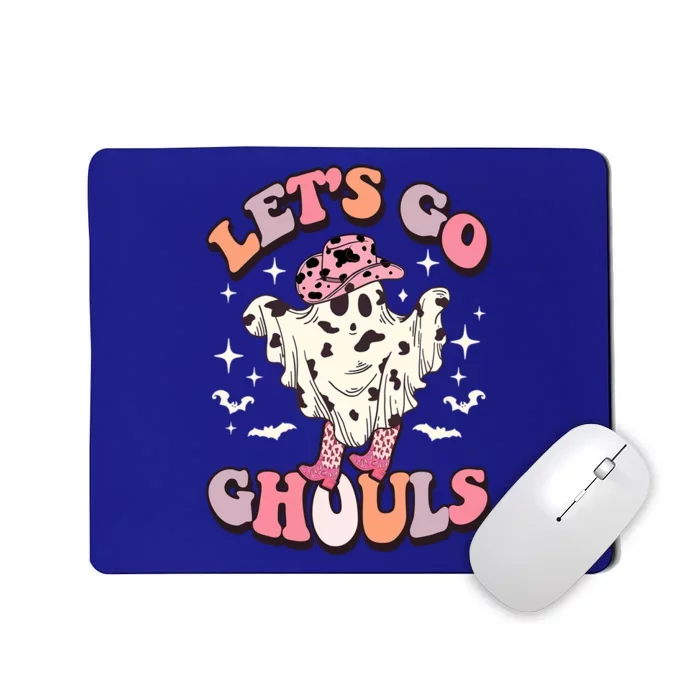 Funny Let’S Go Ghouls Halloween Retro Spooky Cow Great Gift Mousepad