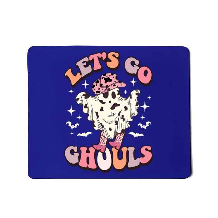 Funny Let’S Go Ghouls Halloween Retro Spooky Cow Great Gift Mousepad