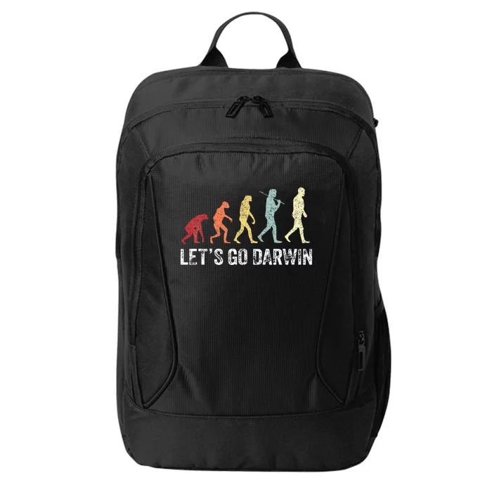 Funny LetS Go Darwin Charles Darwin Quote Evolution City Backpack