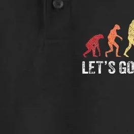 Funny LetS Go Darwin Charles Darwin Quote Evolution Dry Zone Grid Performance Polo