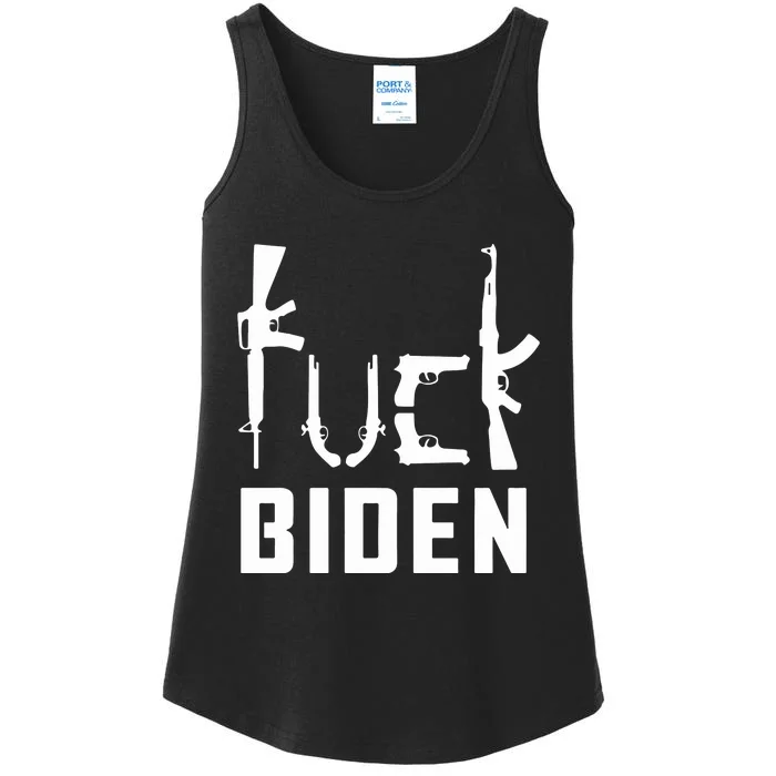 FJB Lets Go Brandon Anti Biden Fuck Biden Ladies Essential Tank