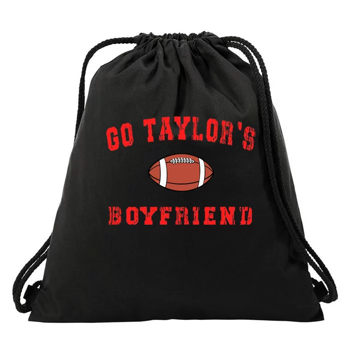 Football Love Go T.aylor's Personalized Name Design Drawstring Bag