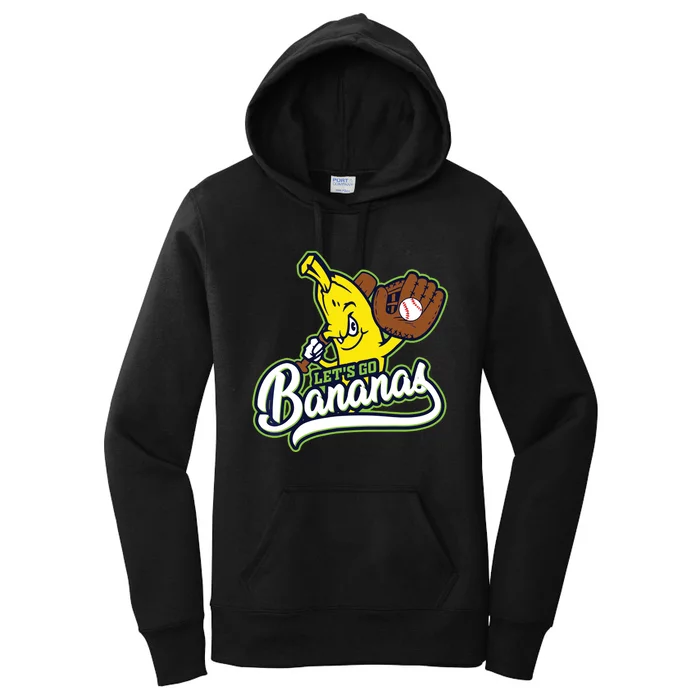 Funny Lets Go Bananas Cute Banana Women's Pullover Hoodie