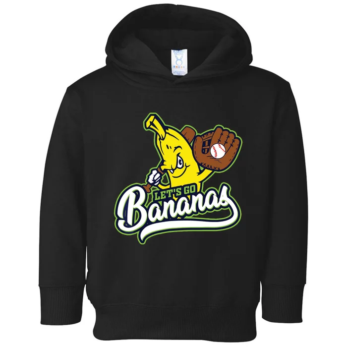 Funny Lets Go Bananas Cute Banana Toddler Hoodie