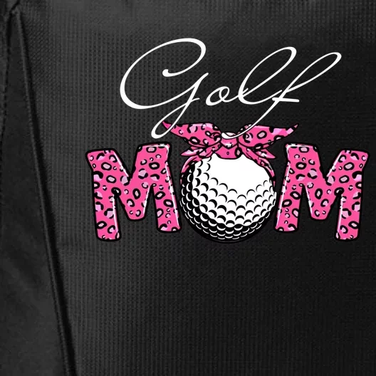 Funny Leopard Golf Mom Sport Love Mother's Day Gift City Backpack