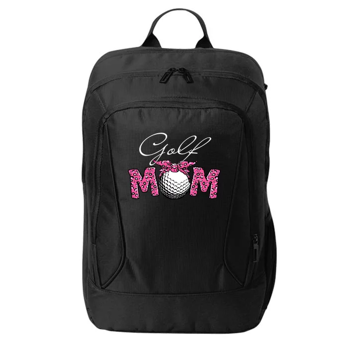 Funny Leopard Golf Mom Sport Love Mother's Day Gift City Backpack