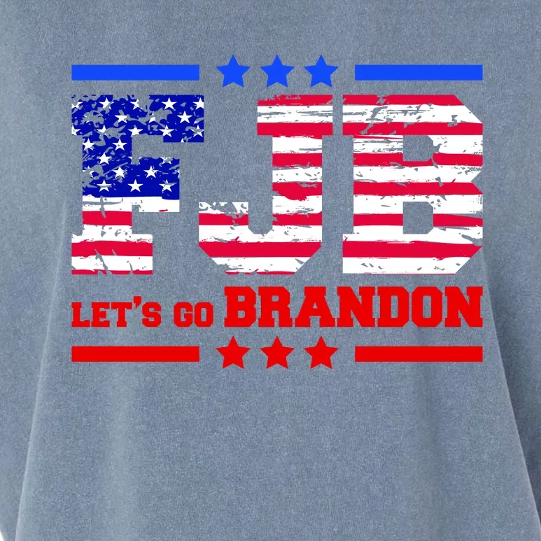 FBJ Lets Go Brandon USA Flag LGB United States Garment-Dyed Women's Muscle Tee