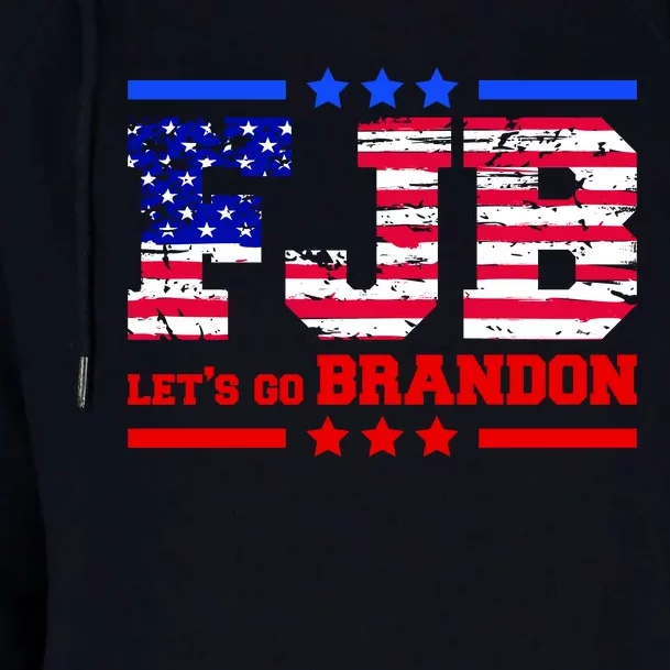 FBJ Lets Go Brandon USA Flag LGB United States Womens Funnel Neck Pullover Hood