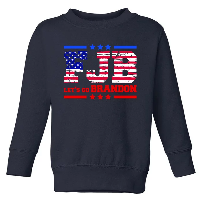 FBJ Lets Go Brandon USA Flag LGB United States Toddler Sweatshirt