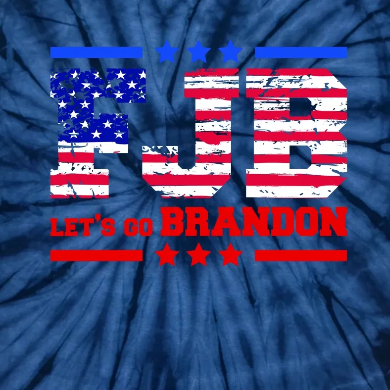 FBJ Lets Go Brandon USA Flag LGB United States Tie-Dye T-Shirt