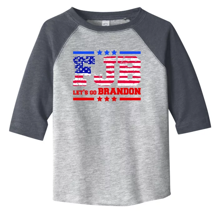 FBJ Lets Go Brandon USA Flag LGB United States Toddler Fine Jersey T-Shirt