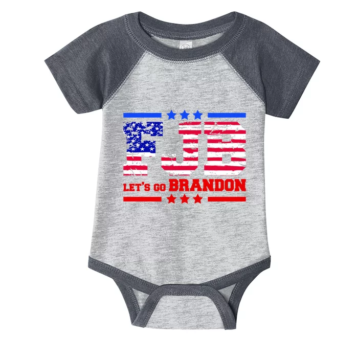 FBJ Lets Go Brandon USA Flag LGB United States Infant Baby Jersey Bodysuit