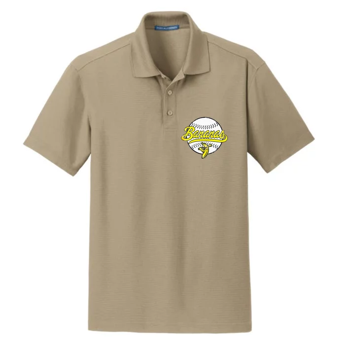 Funny LetS Go Bananas Dry Zone Grid Performance Polo