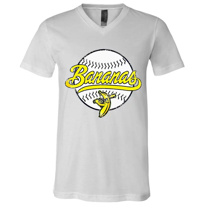 Funny LetS Go Bananas V-Neck T-Shirt