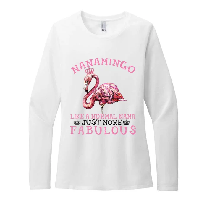 Flamingo Lover Grandma Mom Yayamingo Like A Normal Yaya Womens CVC Long Sleeve Shirt