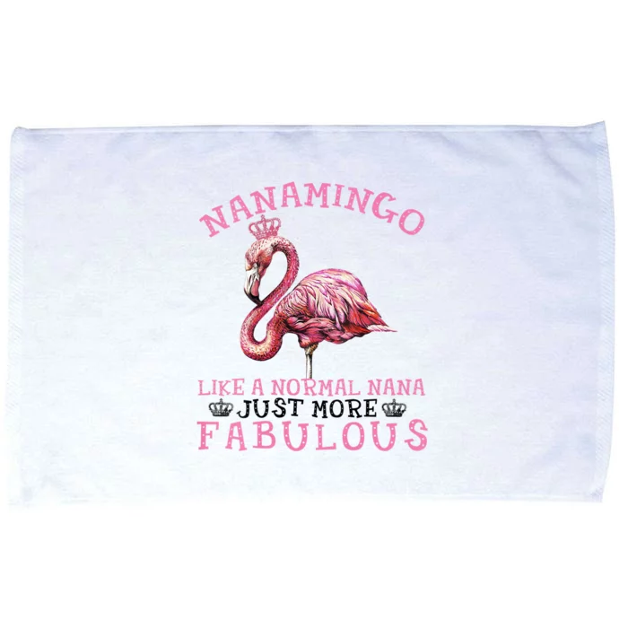 Flamingo Lover Grandma Mom Yayamingo Like A Normal Yaya Microfiber Hand Towel