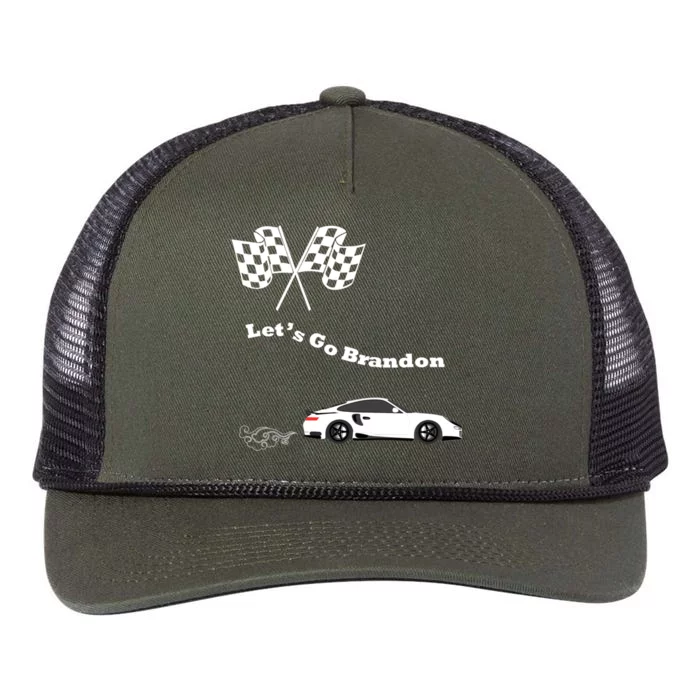 Funny LetS Go Brandon Race Car Meaningful Gift Retro Rope Trucker Hat Cap