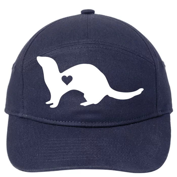 Ferret Lover Gift Ferret Pet Owner 7-Panel Snapback Hat