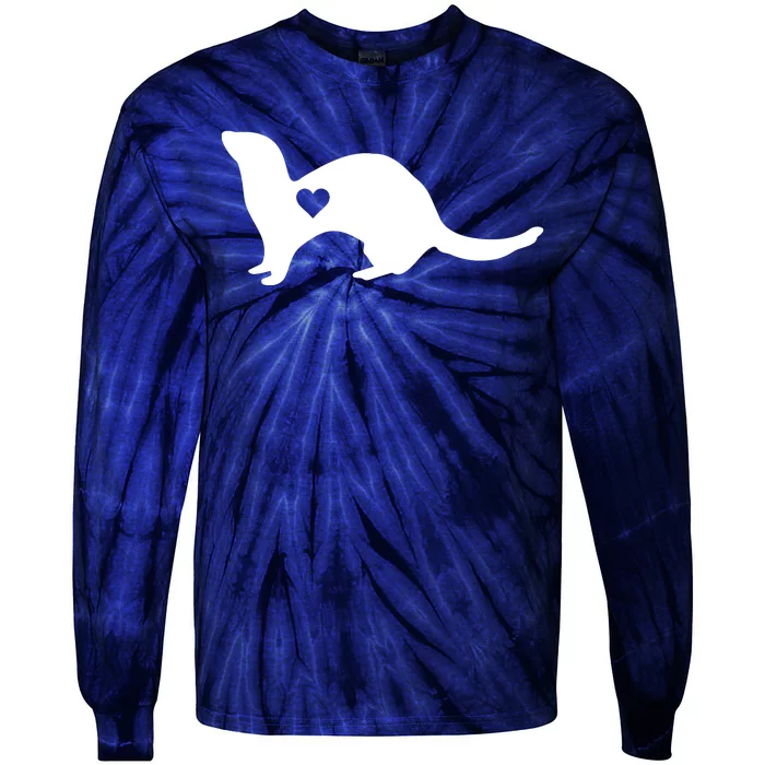 Ferret Lover Gift Ferret Pet Owner Tie-Dye Long Sleeve Shirt