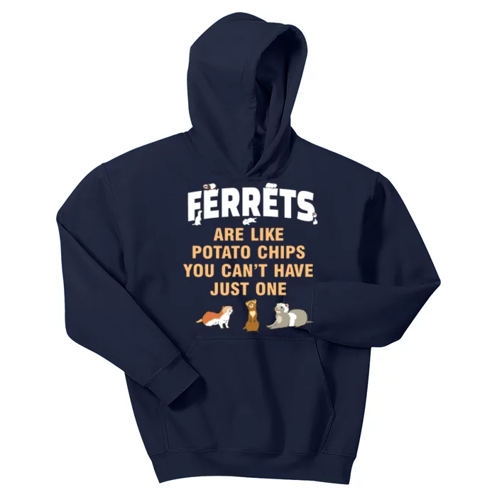 Ferret Lover Gifts Just One Women Girl Ferrets Mom Kids Hoodie