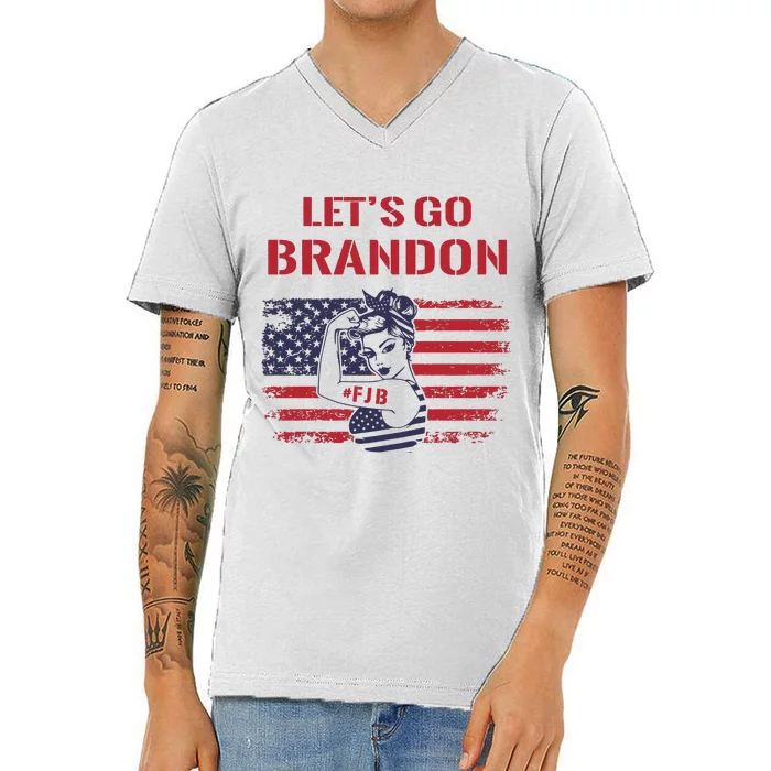 FJB Let’s Go Brandon, Lets Go Brandon V-Neck T-Shirt