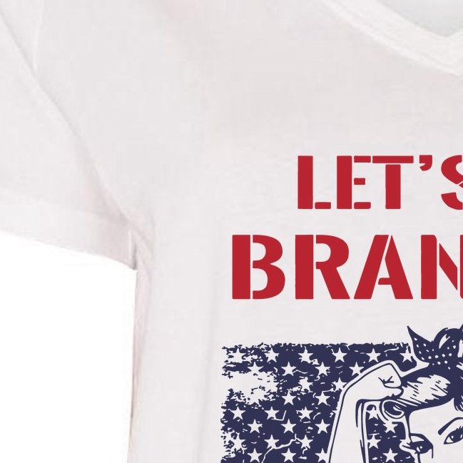 FJB Let’s Go Brandon, Lets Go Brandon Women's V-Neck Plus Size T-Shirt