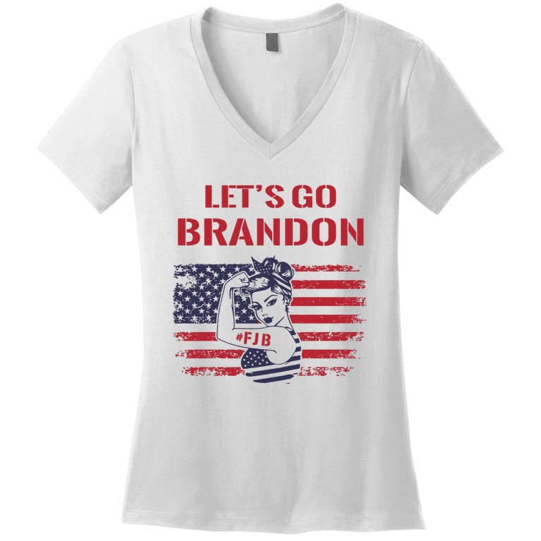FJB Let’s Go Brandon, Lets Go Brandon Women's V-Neck T-Shirt