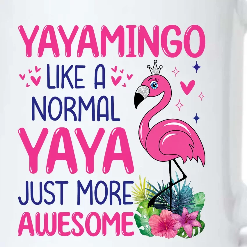 Flamingo Lover Grandma Mom Yayamingo Like A Normal Yaya Black Color Changing Mug