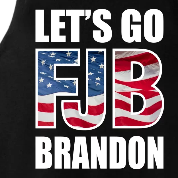 FJB Let's Go Brandon FJB Flag Image Apparel Ladies Tri-Blend Wicking Tank