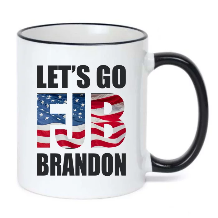 FJB Let's Go Brandon FJB Flag Image Apparel Black Color Changing Mug