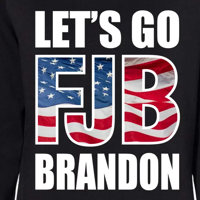 FJB Let's Go Brandon FJB Flag Image Apparel Womens California Wash Sweatshirt