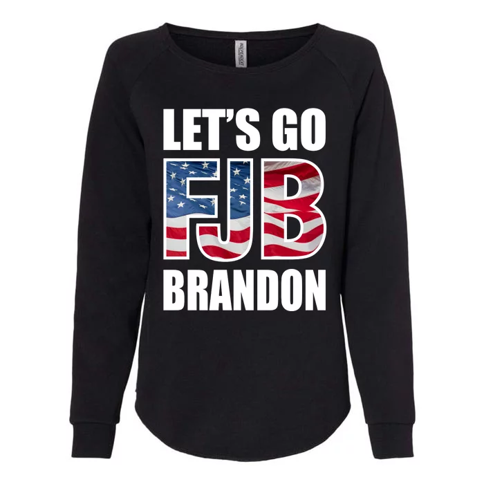 FJB Let's Go Brandon FJB Flag Image Apparel Womens California Wash Sweatshirt