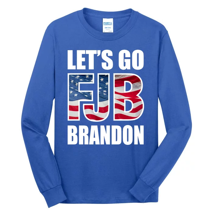 FJB Let's Go Brandon FJB Flag Image Apparel Tall Long Sleeve T-Shirt