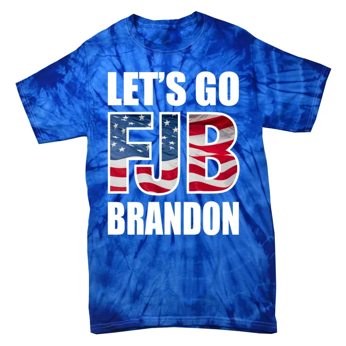 FJB Let's Go Brandon FJB Flag Image Apparel Tie-Dye T-Shirt