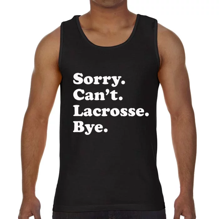 Funny Lacrosse Gift For Men Women Comfort Colors® Tank Top