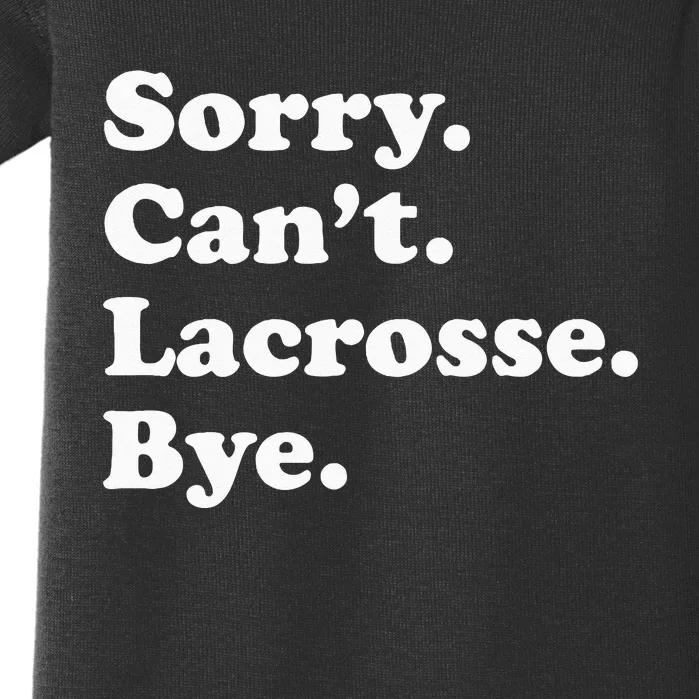 Funny Lacrosse Gift For Men Women Baby Bodysuit